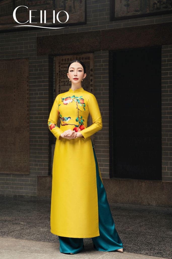 AD230 Áo Dài Tafta Kim Yến