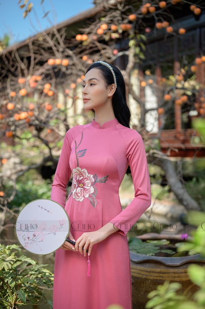 AD241 Áo Dài Nhất Hoa
