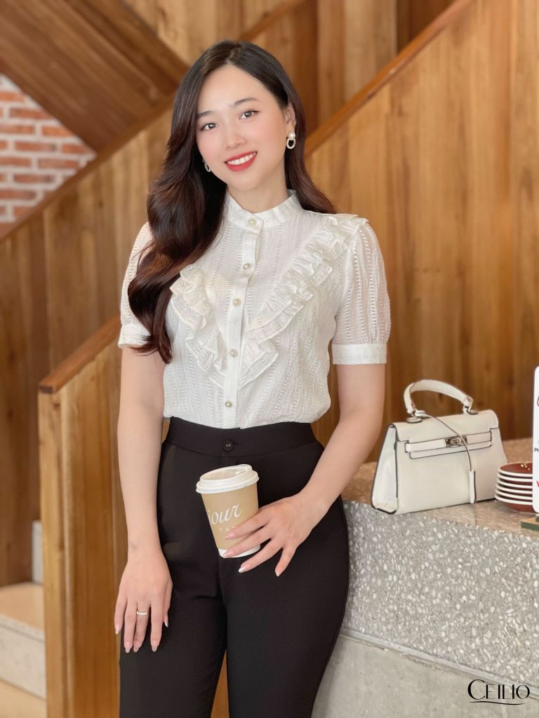 SM130 CE sơ mi CT bèo V