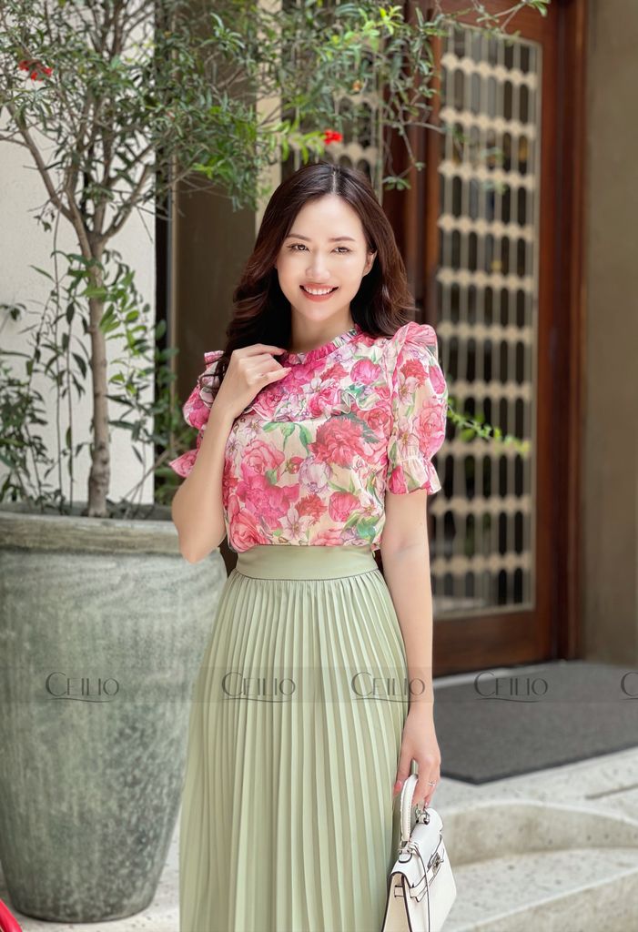 SM307 Somi hoa bèo vai ngực