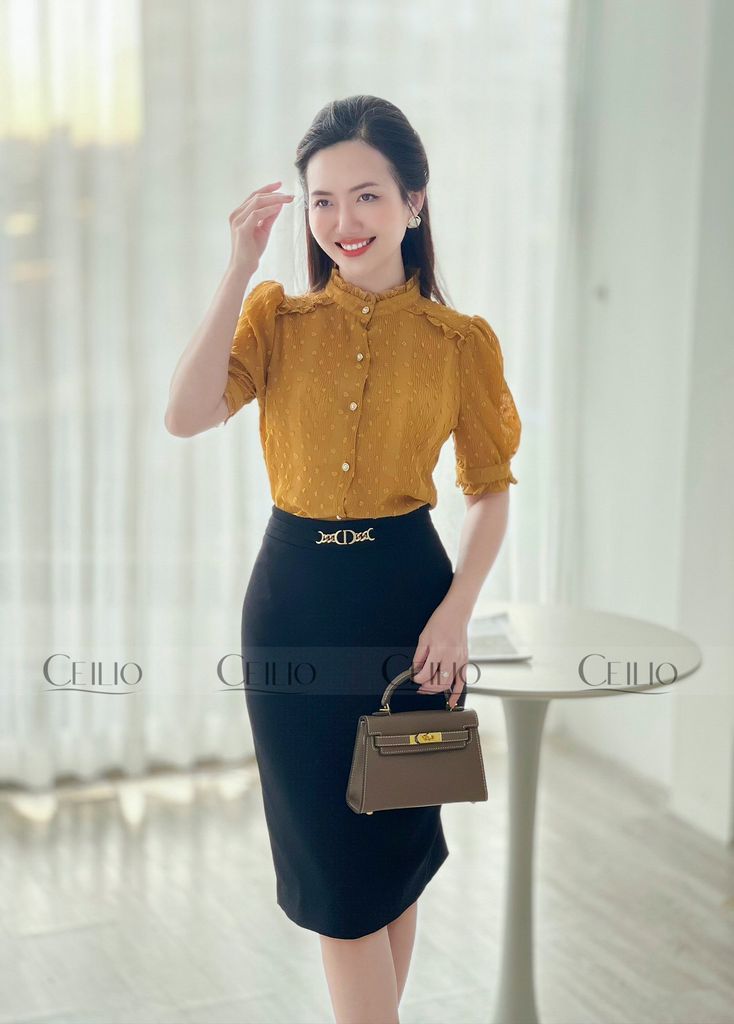 DH SM16 Somi chấm sờn bèo vai cổ