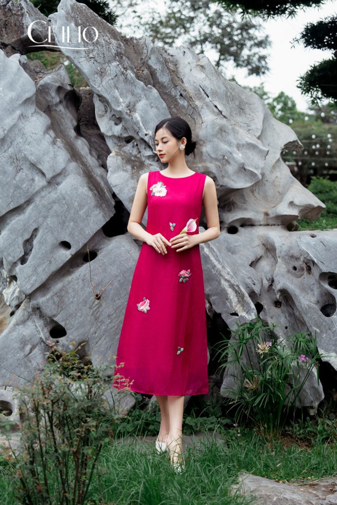 V89 Đầm Tơ Bảo Quyên