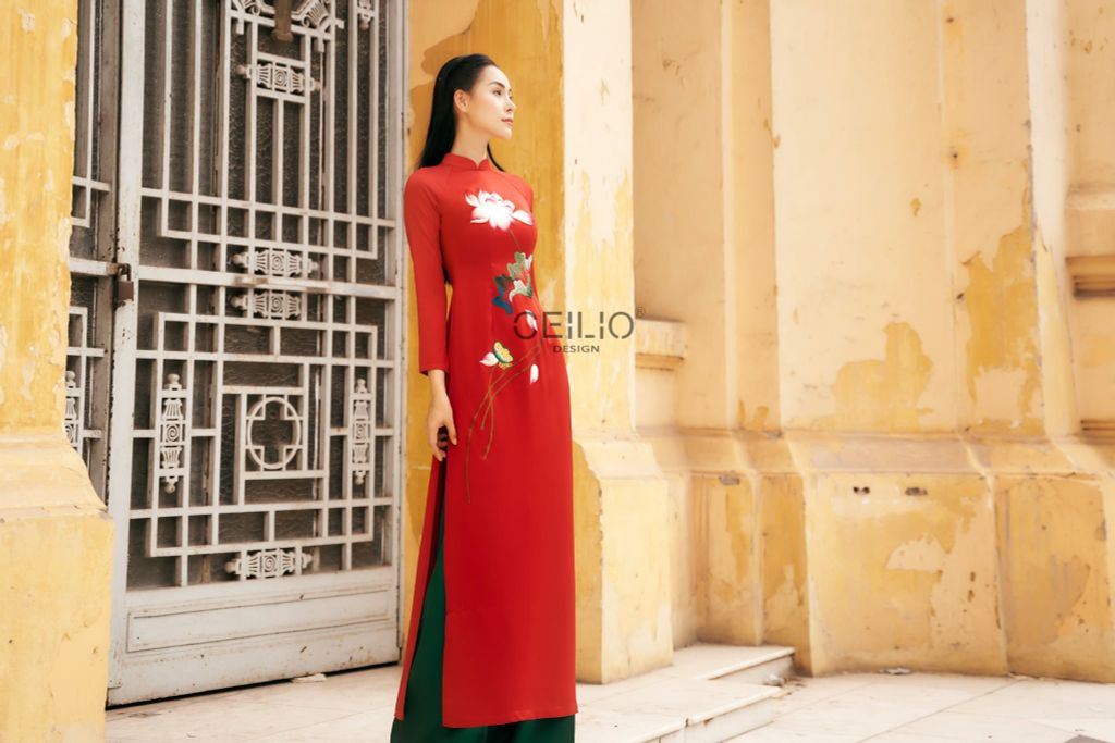 AD193_Đỏ_Hoa Sen_ Phố Thu CEILIO