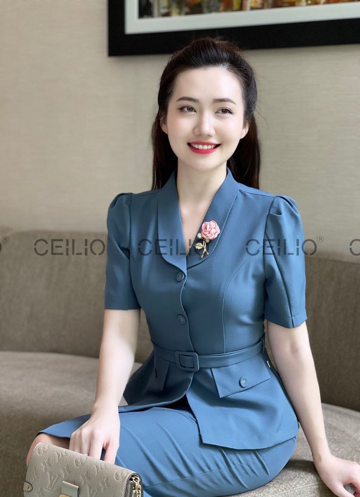 SM131 Kí Giả Xanh Cổ Vest