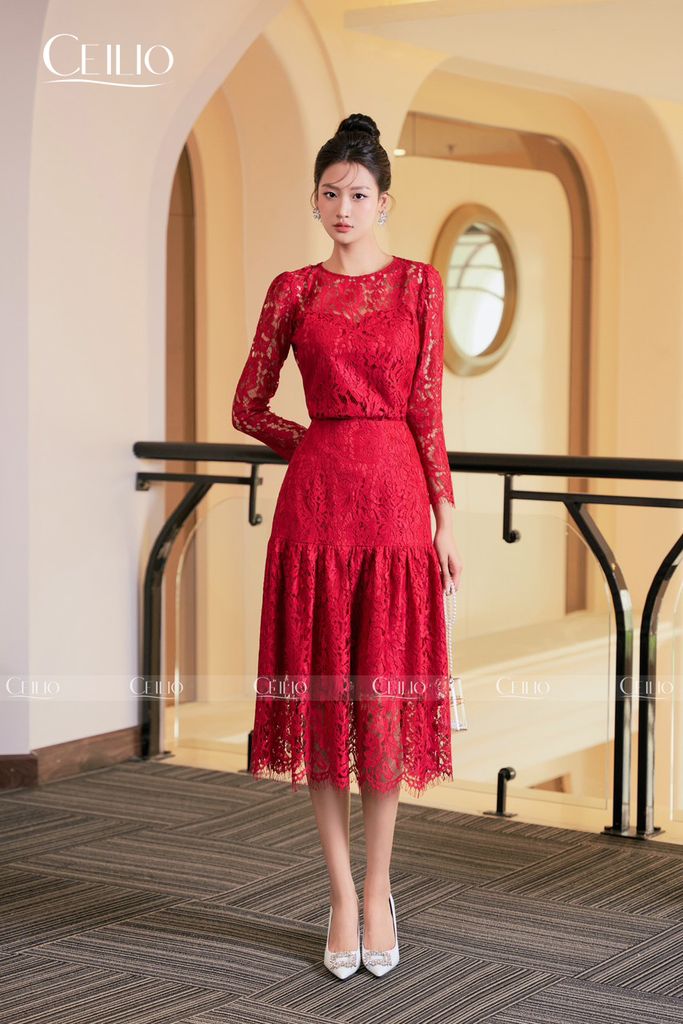 SM28 CC sơ mi ren - CV91 chân váy ren (NHẬN CHUYỂN KHOẢN)