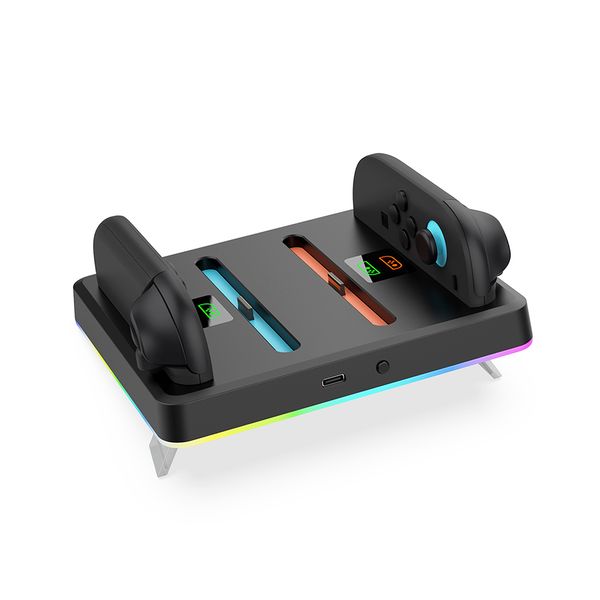 Đế sạc 4 Joycon tích hợp đèn LED RGB - DOBE TNS 3160 Black
