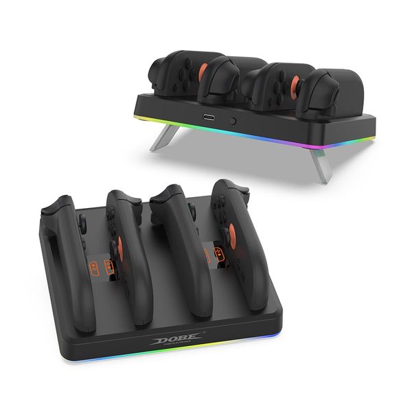 Đế sạc 4 Joycon tích hợp đèn LED RGB - DOBE TNS 3160 Black
