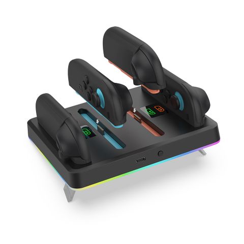 Đế sạc 4 Joycon tích hợp đèn LED RGB - DOBE TNS 3160 Black