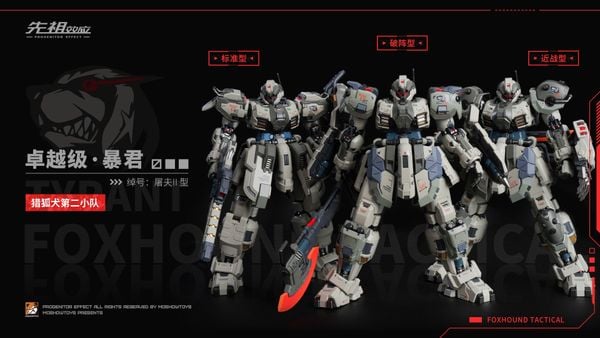 Mô Hình Lắp Ráp Moshow Toys Illustrious Class: Tyrant Butcher II – Tactical Set (Foxhound Squad No.2)