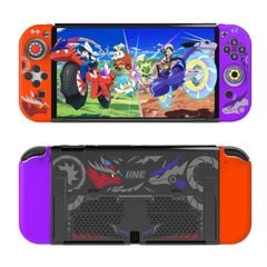 IINE Bộ case ốp bảo vệ máy Nintendo OLED và Joy-Con Pokemon Scarlet Violet