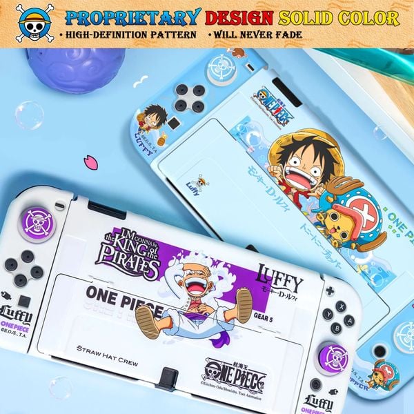 IINE Bộ case ốp bảo vệ máy Nintendo OLED và Joy-Con One Piece