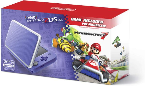 New Nintendo 2DS XL - Purple + Silver With Mario Kart 7