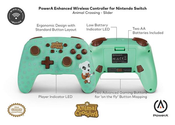 PowerA Enhanced Wireless Controller for Nintendo Switch - Animal Cross –  Mimi Game Shop