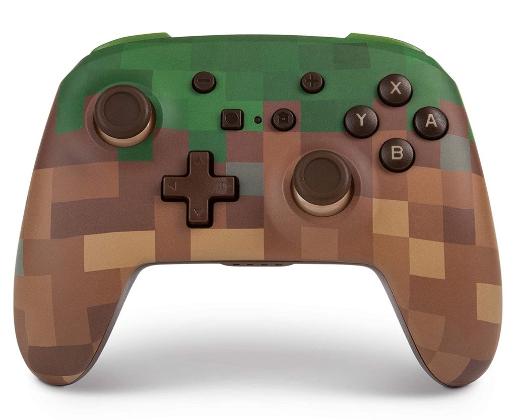 PowerA Enhanced Wireless Controller for Nintendo Switch - Minecraft Grass Block