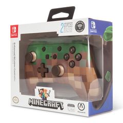 PowerA Enhanced Wireless Controller for Nintendo Switch - Minecraft Grass Block