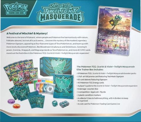 Bài Pokemon TCG Scarlet & Violet Twilight Masquerade Elite Trainer Box