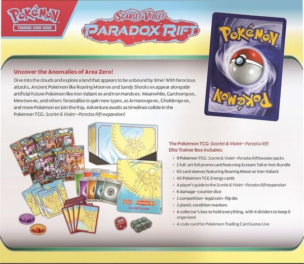 Bài Pokemon TCG Scarlet & Violet Paradox Rift Elite Trainer Box Roaring Moon