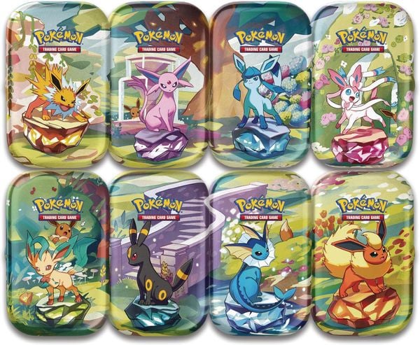 Hộp Pokémon TCG: Scarlet & Violet Prismatic Evolutions Mini Tin