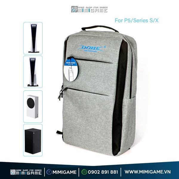 Balo đựng máy PS5/ Xbox Series X-S chống sốc, chống thấm nước - Dobe TY 0823