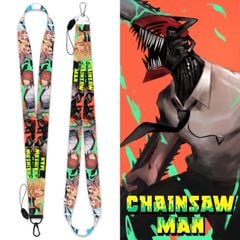 Dây đeo thẻ Chainsaw Man dài 45cm chất liệu vải lụa