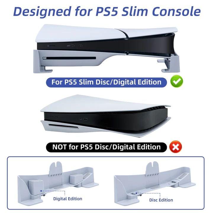 Chân đế đỡ máy PS5 Slim nằm ngang tích hợp 4 cổng USB - PGTECH GP 528