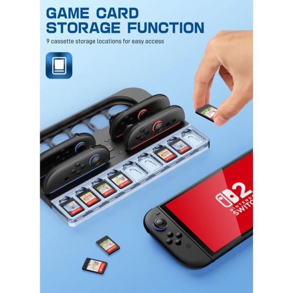 Charging Dock Storage Base for Nintendo Switch 2 JoyCon Controllers