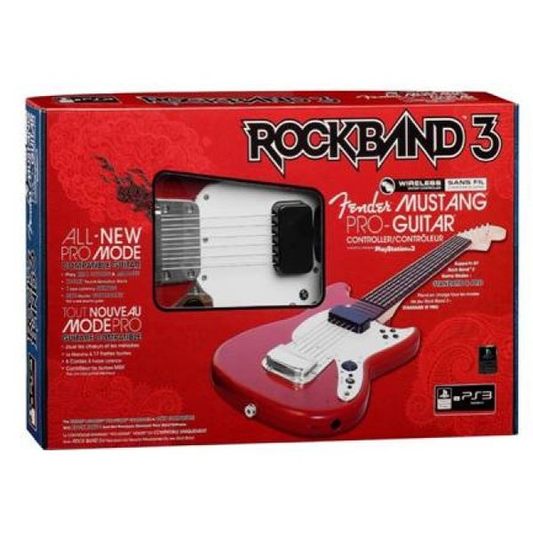 PS3 Rock Band 3 Fender Mustang PRO Guitar
