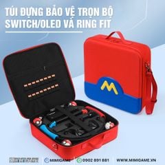 Vali du lịch đựng máy Nintendo Switch và Ring Fit họa tiết Mario