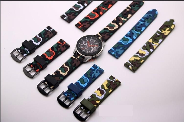 Dây cao su camo Samsung Galaxy Watch 42 46mm