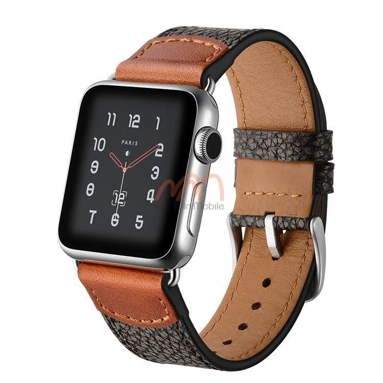 Dây da Apple Watch  seri 1 2 3 4 vân cá đuối hiệu Uflex