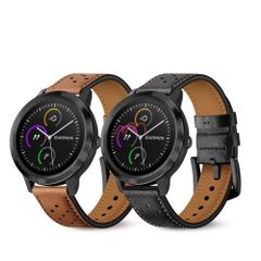 Dây da bấm lỗ đồng hồ Garmin Vivoactive 3