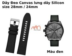 Dây Đeo Canvas lưng dây Silicon size 28mm / 24mm