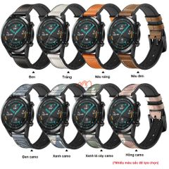 Dây 2 lớp da + silicon Huawei Watch GT2 hiệu Sikai