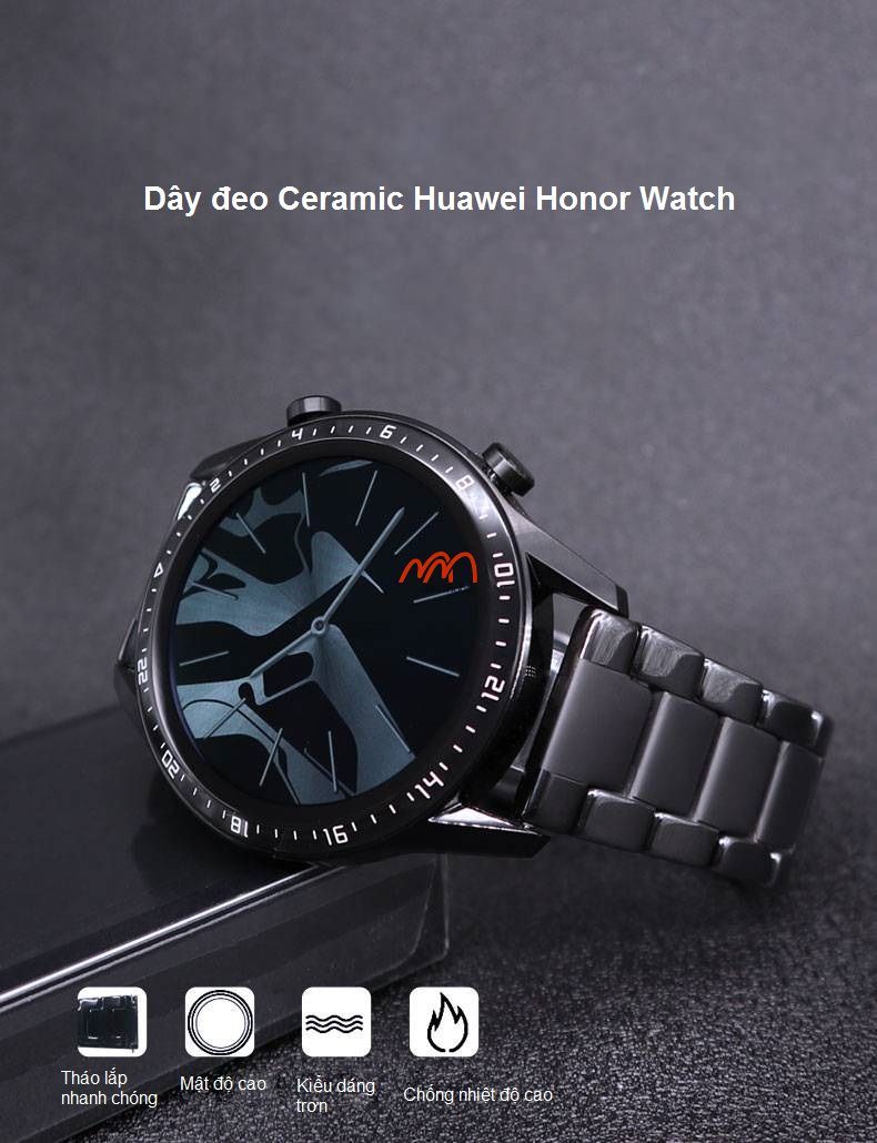 Dây ceramic kiểu CM03 Huawei GT2 hiệu Sikai