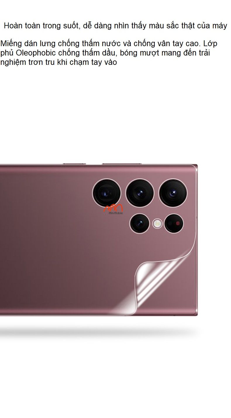 Dán mặt sau Galaxy S22 Ultra - PPF nhám mờ