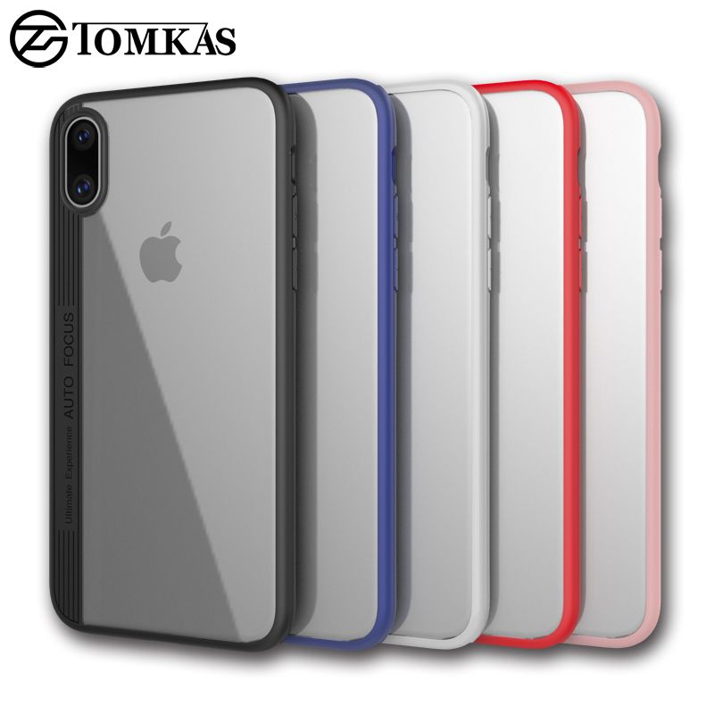 Ốp lưng iPhone X trong suốt viền màu Tomcat