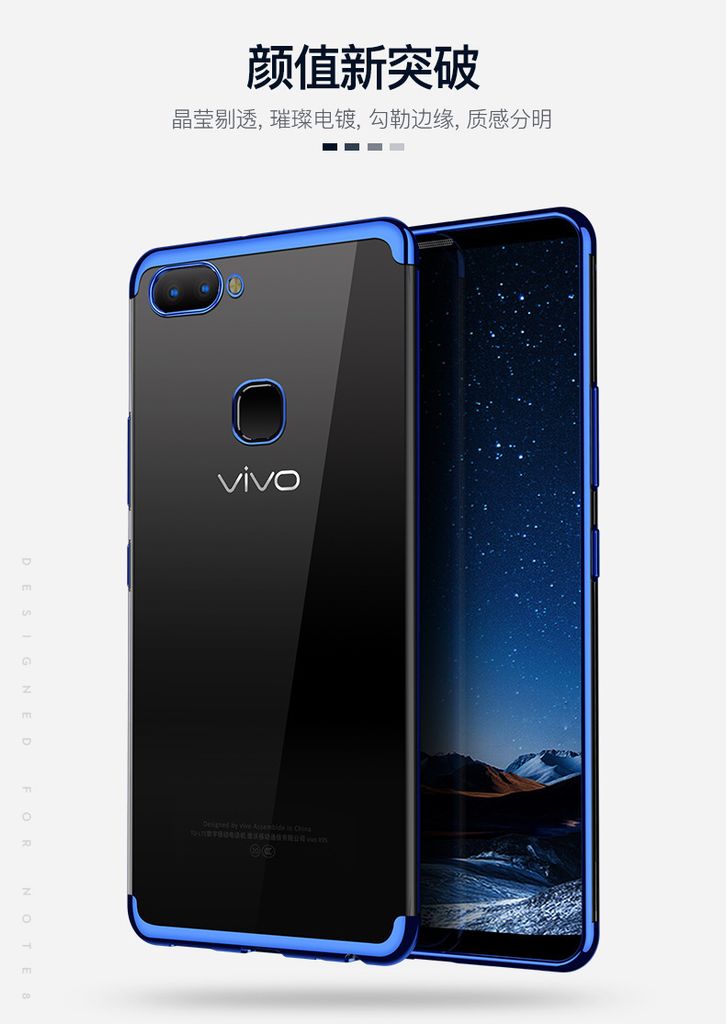 Ốp lưng Vivo X20 Plus trong suốt siêu mỏng viền màu