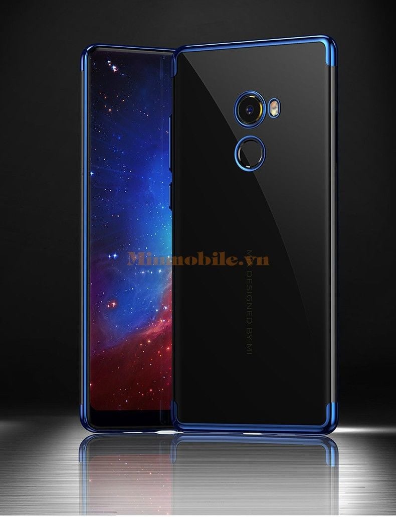 Ốp lưng Xiaomi Mi Mix 2 trong suốt viền màu