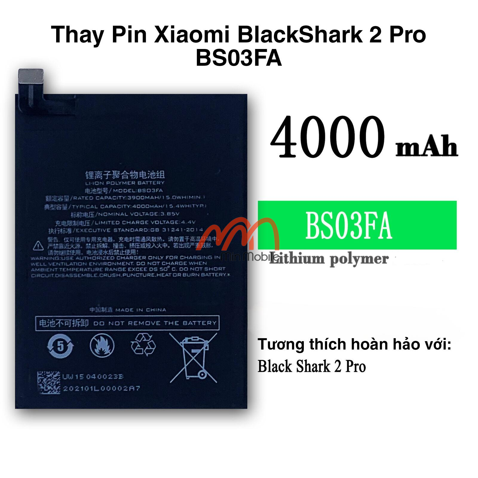 Thay Pin Xiaomi Black Shark 2 Pro BS03FA