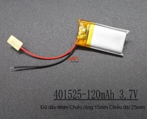 Pin Li-Po (Lithium-Polymer) 3.7V 041525- 120mAh