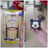 [Mua 1 tặng 1] Ốp lưng Iphone 6 Plus Silicon hình Siêu anh hùng tặng kèm Bảo vệ cốc sạc hình chuột Mickey