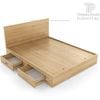 Giường Ngủ 1m6, 2 Hộc Kéo, Thiết Kế Tối Giản, Gỗ Mdf Phủ Melamine GN-TP04