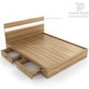 Giường Ngủ Gia Đình Hiện Đại, 2 Hộc Kéo, Bằng Gỗ Công Nghiệp Mdf Phủ Melamine GN-TP07