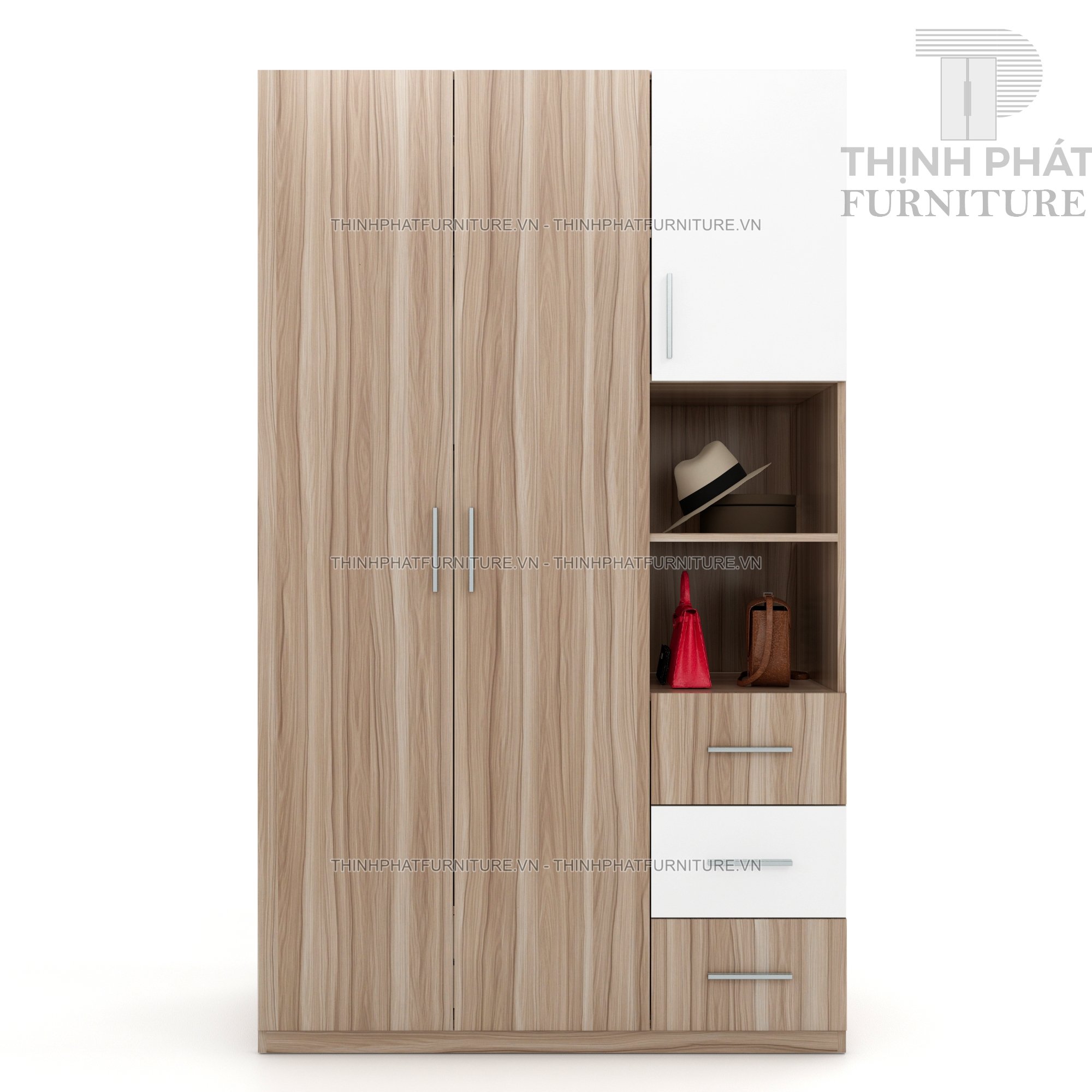 tủ quần áo 1m2 x 2m hiện đại sang trọng