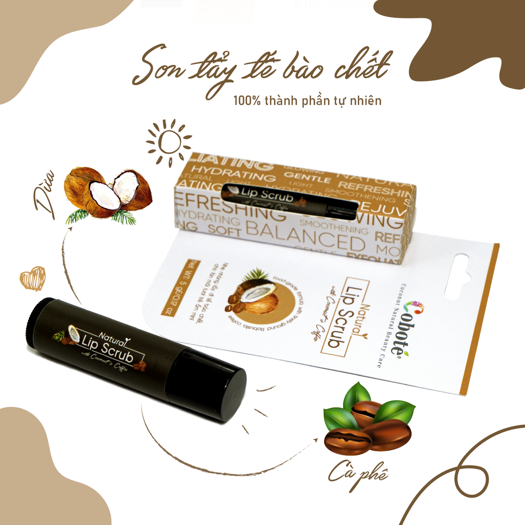 SON TẨY TẾ BÀO CHẾT CÀ PHÊ - Natural Lip Scrub