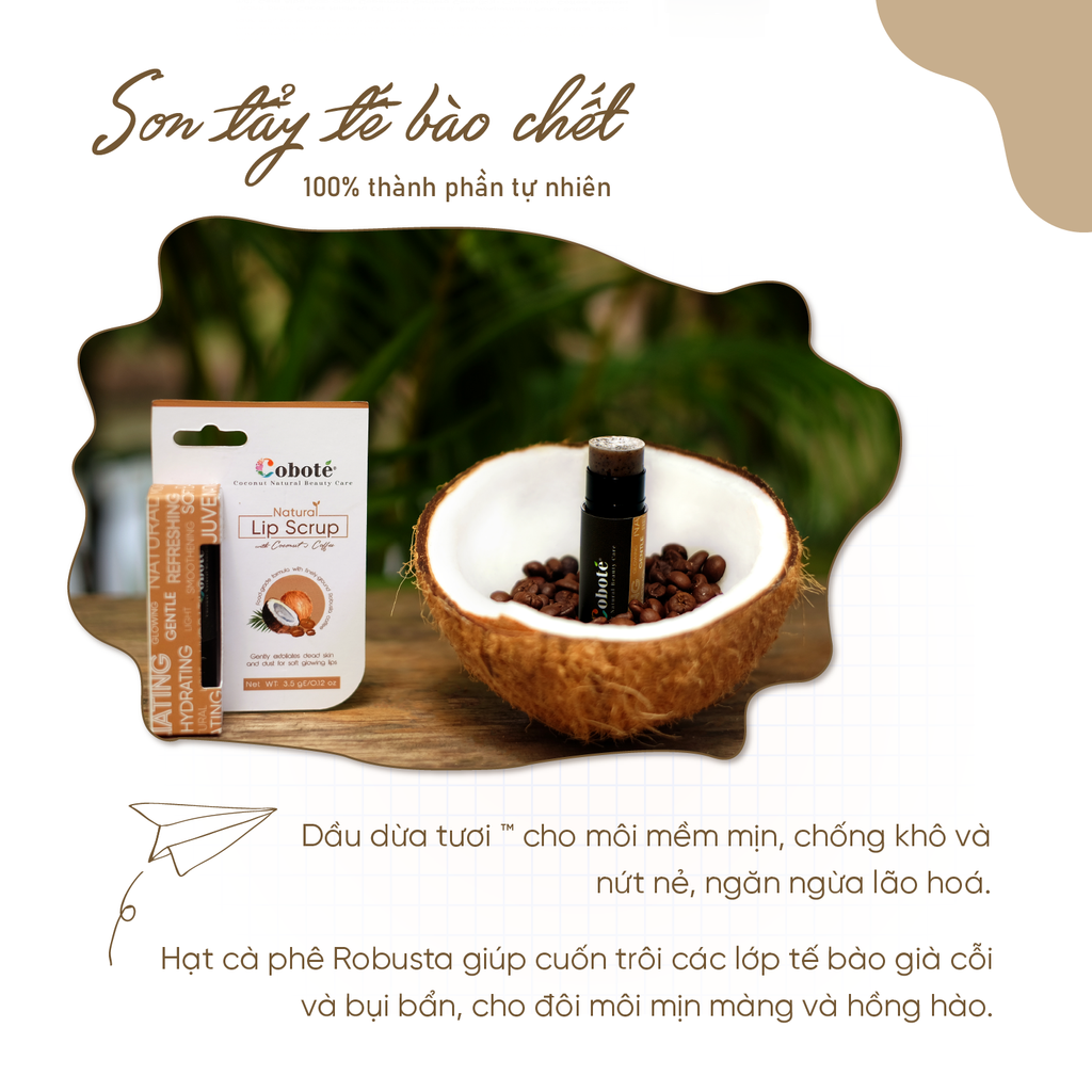 SON TẨY TẾ BÀO CHẾT CÀ PHÊ - Natural Lip Scrub