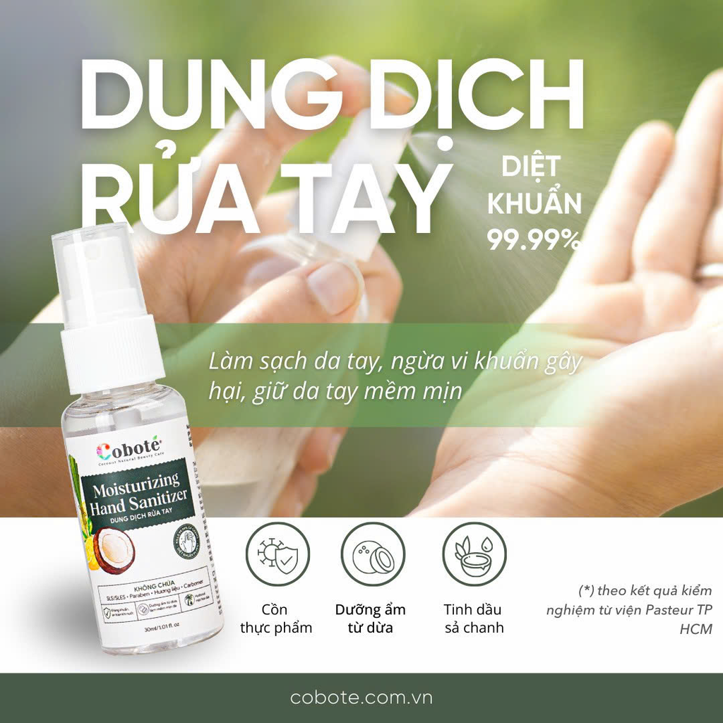 Nước rửa tay khô 30ml - Moisturizing Hand Sanitizer