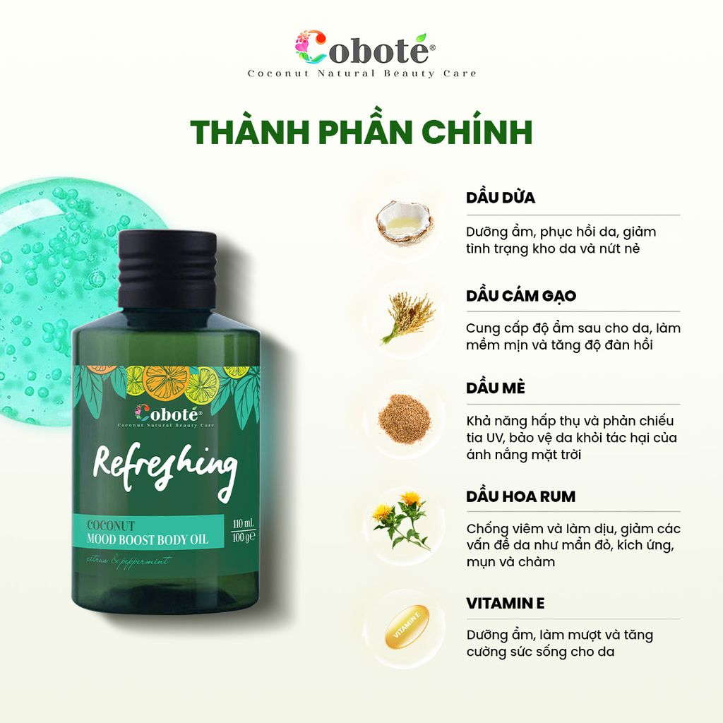 DẦU DƯỠNG THỂ THƯ GIÃN - Coconut Mood Boost Body Oil - 110ml