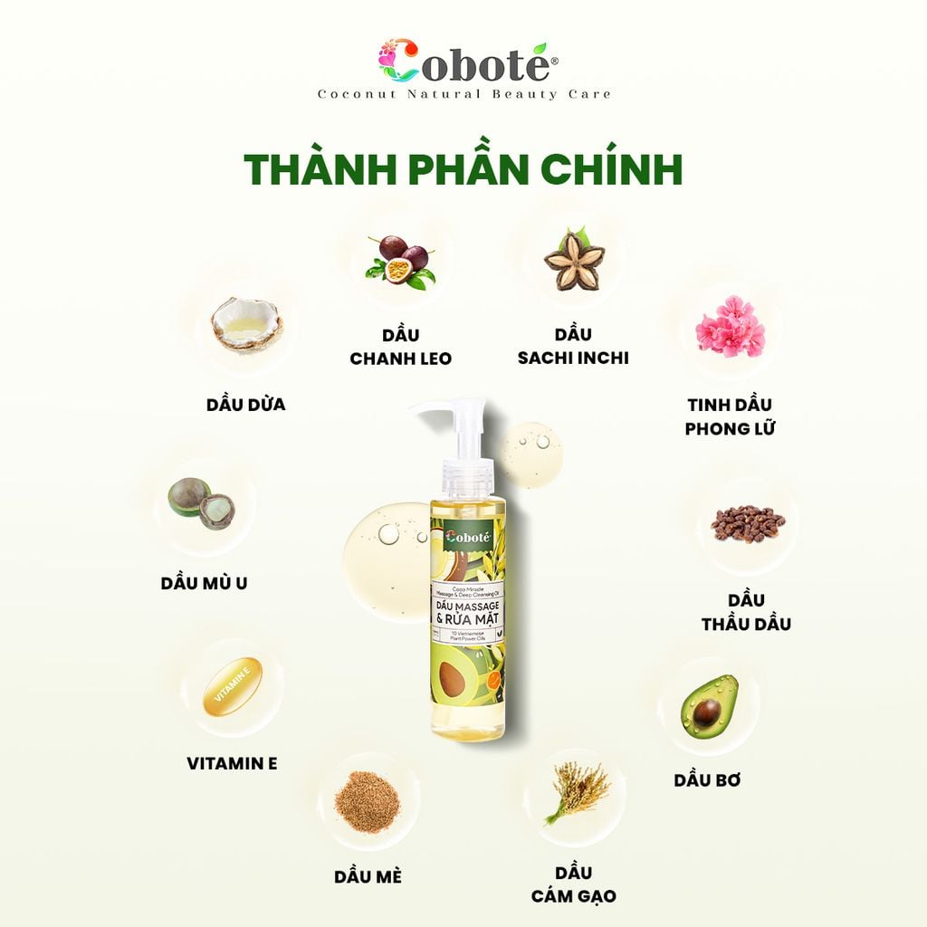 Dầu Rửa Mặt 3in1 - Coco Miracle Massage & Deep Cleansing Oil