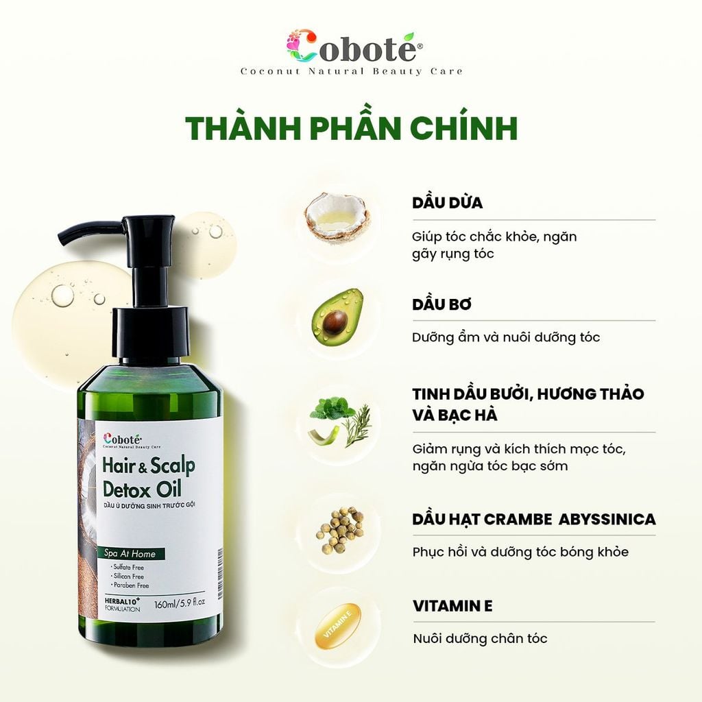 Dầu Ủ Dưỡng Tóc Ngăn Rụng và Thải Độc Da Đầu - Hair & Scalp Detox Oil